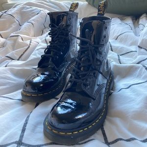 Dr. Martens 1460 8-Eye Patent Boot - Black